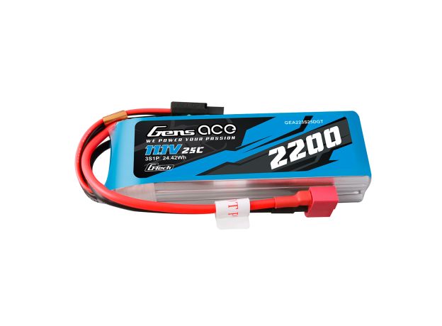 Gens ace 2200mAh 3S 25C 11.1V LiPo Batarya | Deans Konnektör | Air Classic