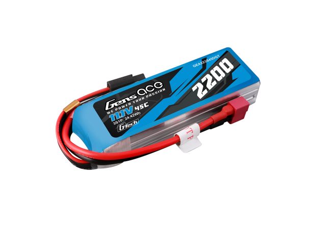 Gens ace 2200mAh 3S 45C 11.1V LiPo Batarya | Deans Konnektör | Air Classic