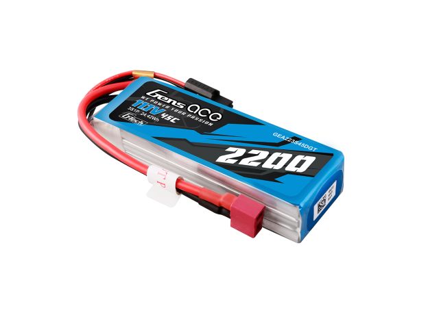 Gens ace 2200mAh 3S 45C 11.1V LiPo Batarya | Deans Konnektör | Air Classic