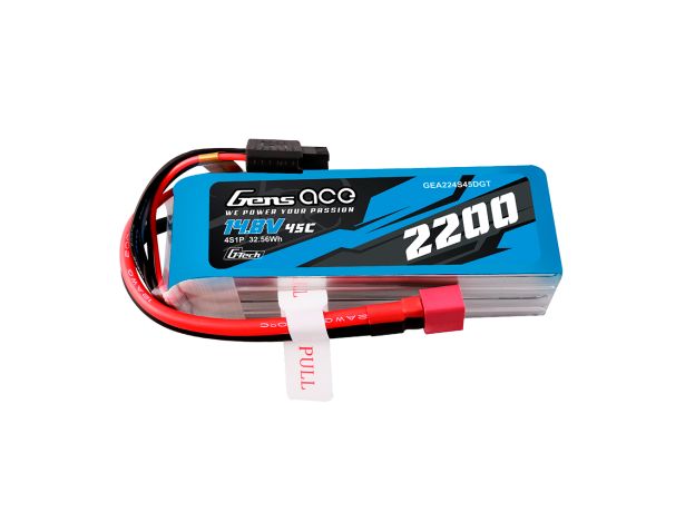Gens ace 2200mAh 4S 45C 14.8V LiPo Batarya | Deans Konnektör | Air Classic