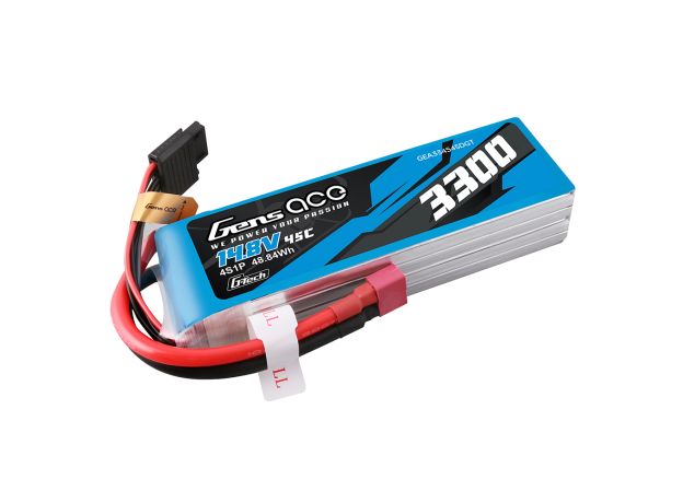 Gens ace 3300mAh 4S 45C 14.8V LiPo Batarya | Deans Konnektör | Air Classic