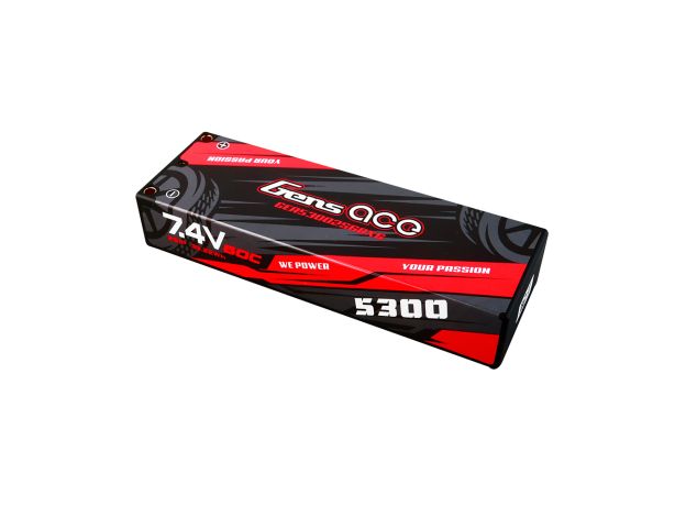 Gens ace 5300mAh 2S 60C 7.4V LiPo Batarya | Sert Kasalı | XT60 Konnektör | Car Classic (Non-G-Tech)