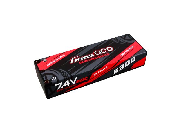 Gens ace 5300mAh 2S 60C 7.4V LiPo Batarya | Sert Kasalı | XT60 Konnektör | Car Classic (Non-G-Tech)