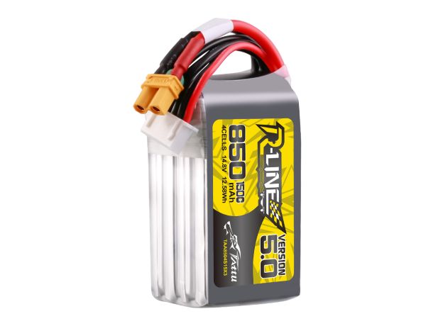 Tattu 850mAh 4S 150C 14.8V LiPo Batarya | XT30U-F Konnektör | R-Line 5.0