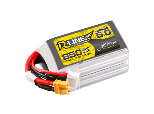 Tattu 850mAh 4S 150C 14.8V LiPo Batarya | XT30U-F Konnektör | R-Line 5.0