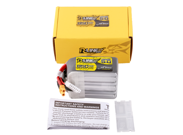 Tattu 850mAh 6S 150C 22.2V LiPo Batarya | XT30U-F Konnektör | R-Line 5.0
