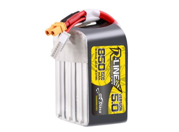Tattu 850mAh 6S 150C 22.2V LiPo Batarya | XT30U-F Konnektör | R-Line 5.0