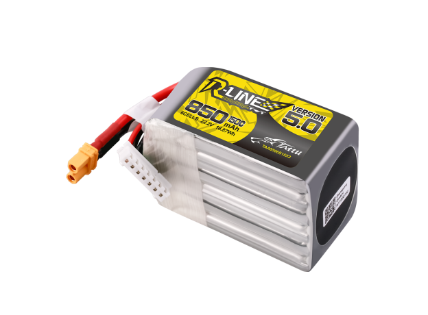 Tattu 850mAh 6S 150C 22.2V LiPo Batarya | XT30U-F Konnektör | R-Line 5.0