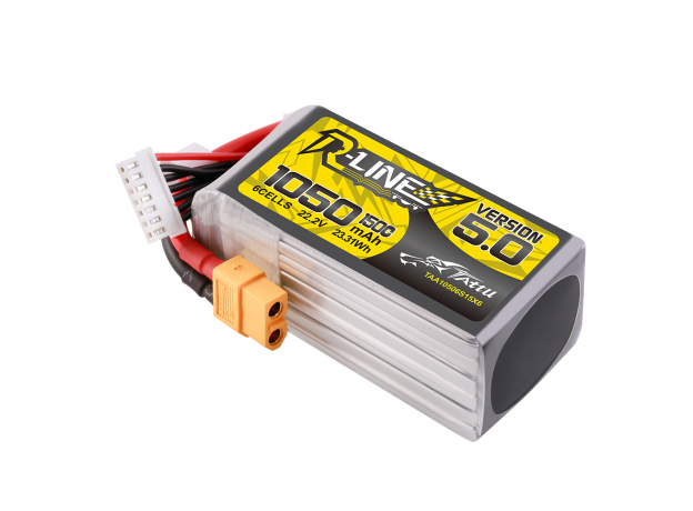 Tattu 1050mAh 6S 150C 22.2V LiPo Batarya | XT60 Konnektör | R-Line 5.0