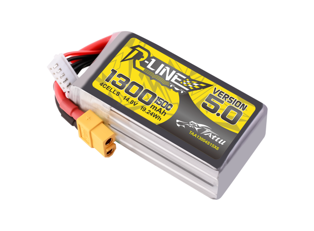 Tattu 1300mAh 4S 150C 14.8V LiPo Batarya | XT60 Konnektör | R-Line 5.0