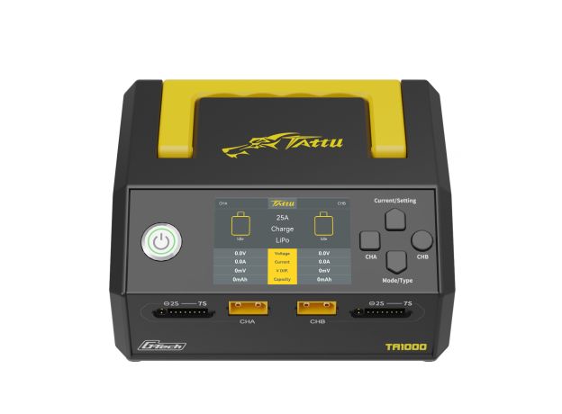 Tattu TA1000 Akıllı Şarj Cihazı | Çift Kanallı | 25A×2 1000W | 1S-7S