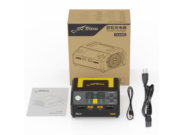 Tattu TA1000 Akıllı Şarj Cihazı | Çift Kanallı | 25A×2 1000W | 1S-7S