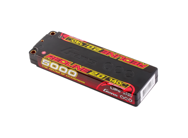 Gens ace 5000mAh 2S 140C 7.4V LiPo Batarya | 5.0mm bullet | Kırmızıline 2.0