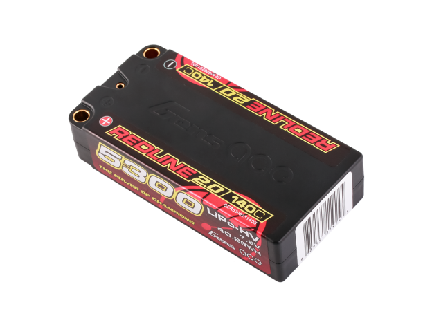 Gens ace 5300mAh 2S 140C 7.6V(HV) Shorty LiPo Batarya | 5.0mm bullet | Kırmızıline 2.0