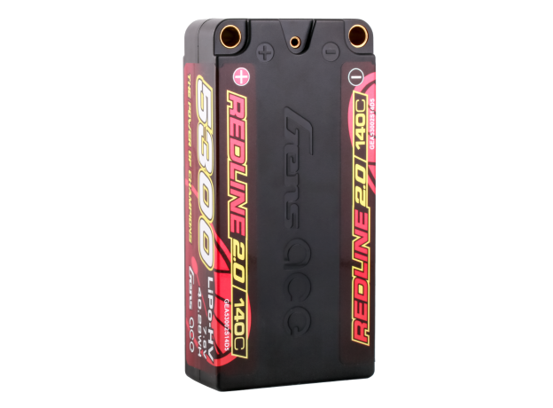 Gens ace 5300mAh 2S 140C 7.6V(HV) Shorty LiPo Batarya | 5.0mm bullet | Kırmızıline 2.0