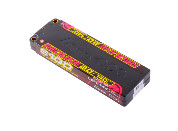 Gens ace 6100mAh 2S 140C 7.6V(HV) LiPo Batarya | 5.0mm bullet | Kırmızıline 2.0