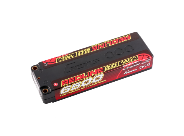 Gens ace 6500mAh 2S 140C 7.6V(HV) LiPo Batarya | 5.0mm bullet | Kırmızıline 2.0
