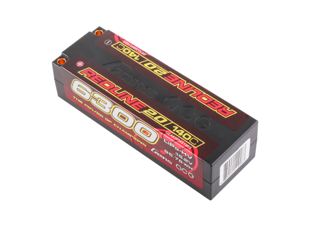 Gens ace 6300mAh 4S 140C 15.2V(HV) LiPo Batarya | 5.0mm bullet | Kırmızıline 2.0