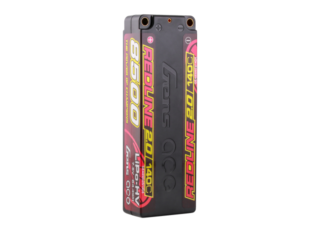 Gens ace 8500mAh 2S 140C 7.6V(HV) LiPo Batarya | 5.0mm bullet | Kırmızıline 2.0