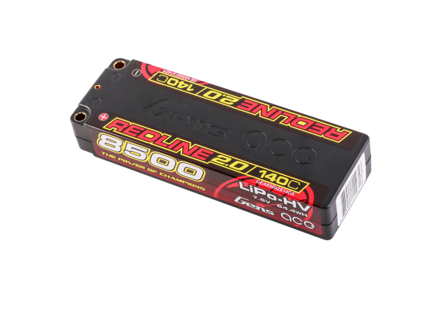 Gens ace 8500mAh 2S 140C 7.6V(HV) LiPo Batarya | 5.0mm bullet | Kırmızıline 2.0