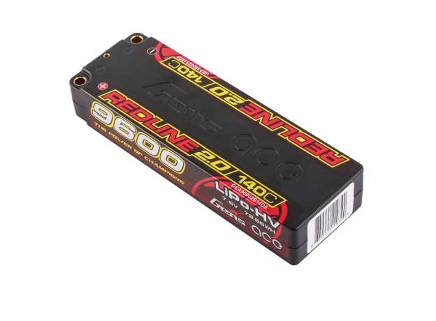 Gens ace 9600mAh 2S 140C 7.6V(HV) LiPo Batarya | 5.0mm bullet | Kırmızıline 2.0