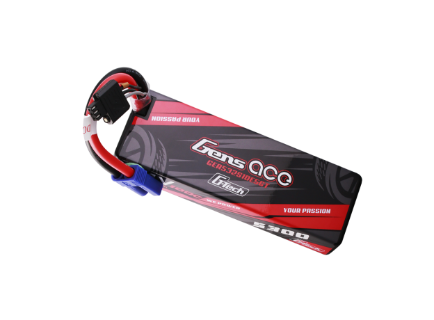 Gens ace 5300mAh 2S 100C 7.4V LiPo Batarya | Sert Kasalı | EC5 Konnektör | Car Classic