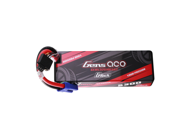Gens ace 5300mAh 2S 100C 7.4V LiPo Batarya | Sert Kasalı | EC5 Konnektör | Car Classic