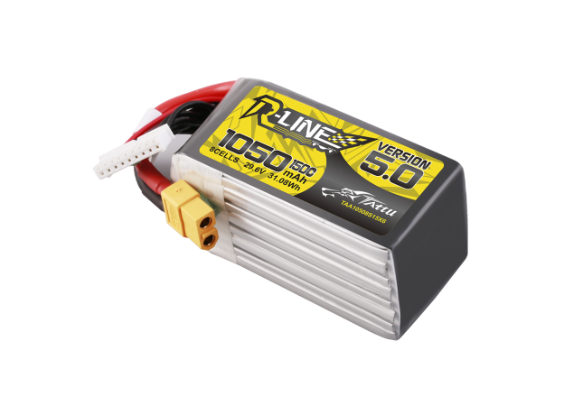 Tattu 1050mAh 8S 150C 29.6V LiPo Batarya | XT60 Konnektör | R-Line 5.0