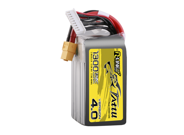Tattu 1300mAh 8S 130C 29.6V LiPo Batarya | XT60 Konnektör | R-Line 4.0