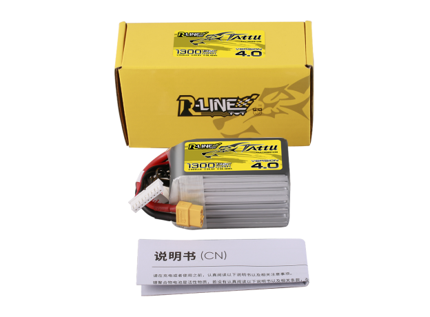 Tattu 1300mAh 8S 130C 29.6V LiPo Batarya | XT60 Konnektör | R-Line 4.0