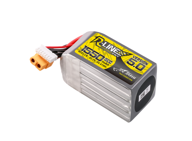 Tattu 1550mAh 6S 150C 22.2V LiPo Batarya | XT60 Konnektör | R-Line 5.0