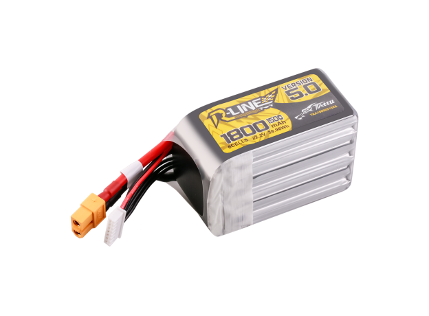 Tattu 1800mAh 6S 150C 22.2V LiPo Batarya | XT60 Konnektör | R-Line 5.0