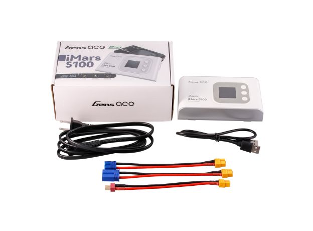 Gens ace iMars S100 Akıllı Şarj Cihazı | AC 100W | 10A | 2-6S | Beyaz