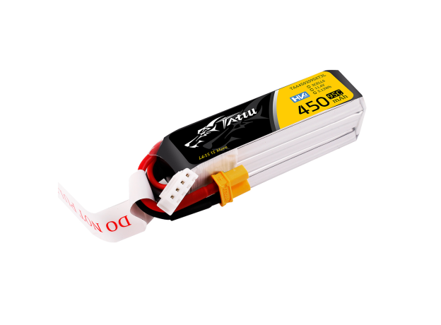 Tattu 450mAh 3S 95C 11.4V(HV) Long LiPo Batarya | XT30 Konnektör | FPV Classic