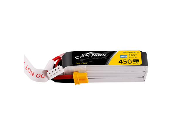 Tattu 450mAh 3S 95C 11.4V(HV) Long LiPo Batarya | XT30 Konnektör | FPV Classic