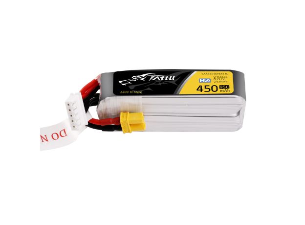 Tattu 450mAh 4S 95C 15.2V(HV) Long LiPo Batarya | XT30 Konnektör | FPV Classic
