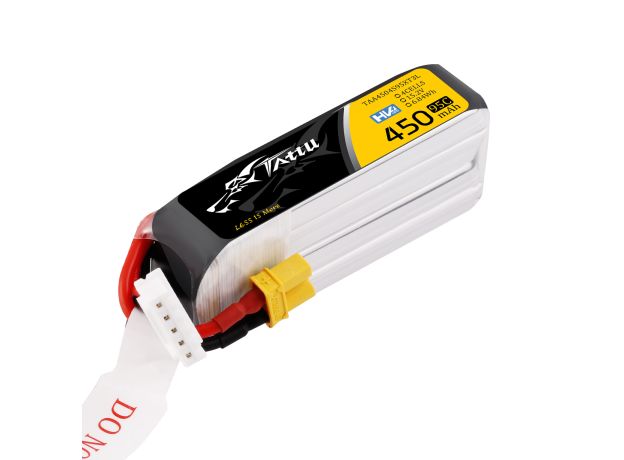 Tattu 450mAh 4S 95C 15.2V(HV) Long LiPo Batarya | XT30 Konnektör | FPV Classic