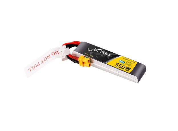 Tattu 550mAh 2S 7.6V(HV) Long LiPo Batarya | XT30 Konnektör | FPV Classic