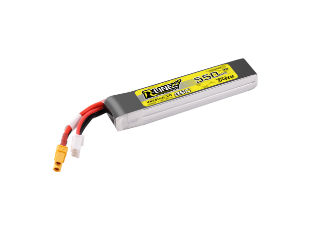Tattu 550mAh 2S 7.4V Long LiPo Batarya | XT30 Konnektör | R-Line 1.0