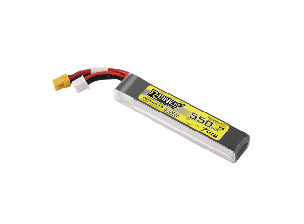 Tattu 550mAh 2S 7.4V Long LiPo Batarya | XT30 Konnektör | R-Line 1.0