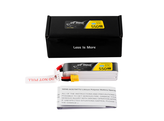 Tattu 550mAh 3S 95C 11.4V(HV) Long LiPo Batarya | XT30 Konnektör | FPV Classic
