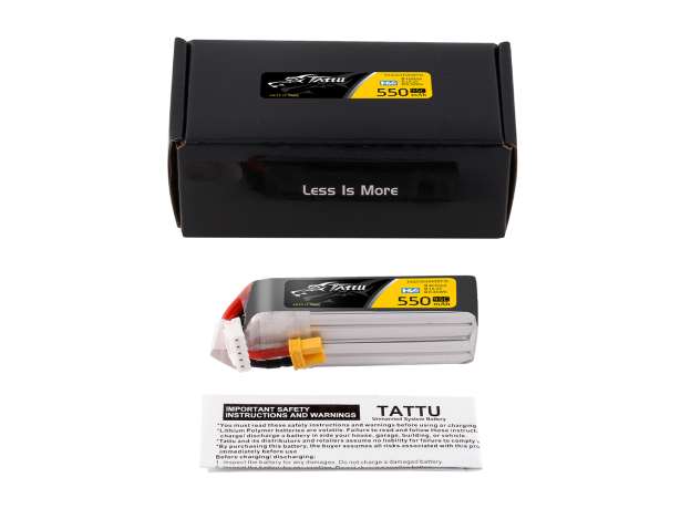 Tattu 550mAh 4S 95C 15.2V(HV) Long LiPo Batarya | XT30 Konnektör | FPV Classic