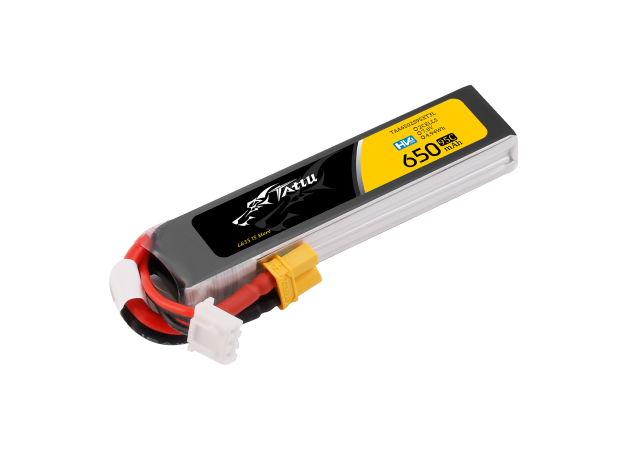 Tattu 650mAh 2S 95C 7.6V(HV) Long LiPo Batarya | XT30 Konnektör | FPV Classic