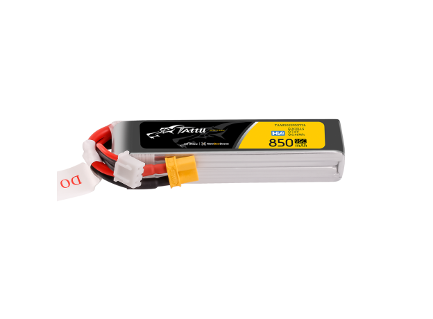 Tattu 850mAh 2S 95C 7.6V(HV) Long LiPo Batarya | XT30 Konnektör | FPV Classic