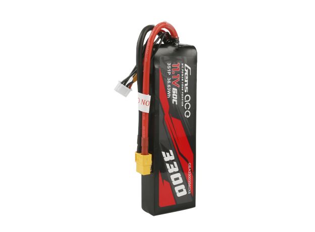 Gens ace 3300mAh 3S 60C 11.1V LiPo Batarya | XT60 Konnektör | Car Classic