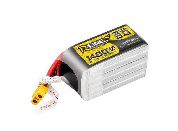 Tattu 1480mAh 6S 150C 22.2V LiPo Batarya | XT60 Konnektör | R-Line 5.0