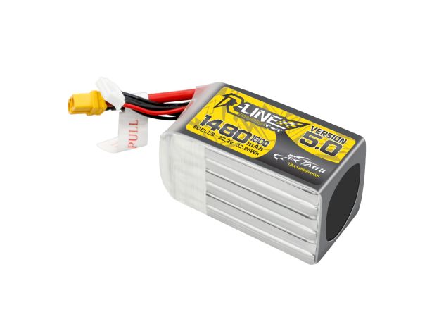 Tattu 1480mAh 6S 150C 22.2V LiPo Batarya | XT60 Konnektör | R-Line 5.0