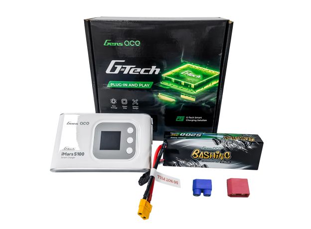 Gens Ace 5200mAh 2S 35C Lipo + iMars S100 Charger [Set]