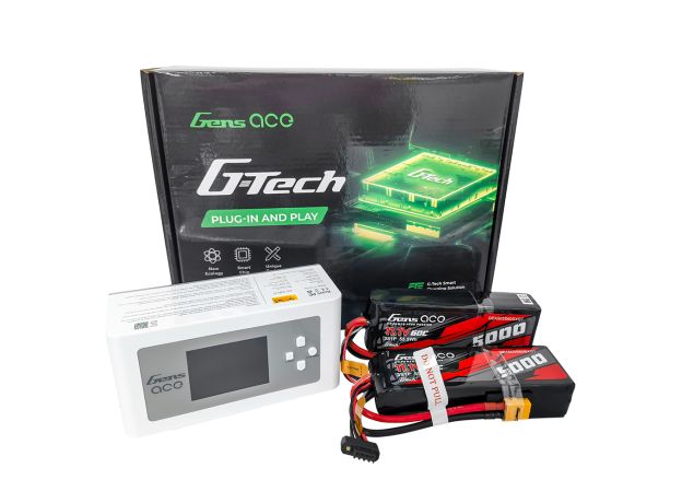 Gens ace 5000mAh 3S 60C LiPo ×2 + iMars D300 Charger [Set]
