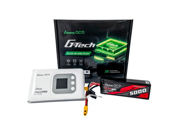 Gens ace 5000mAh 3S 60C Lipo + IMars S100 Charger [Set]